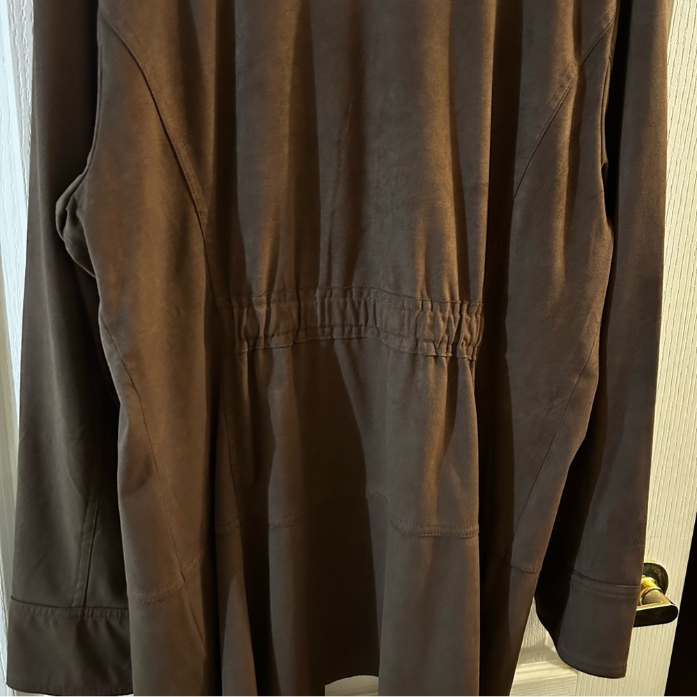 Simply Noelle Faux Suede Jacket/cardigan Business Women's size XXL Open-front - Picture 7 of 8